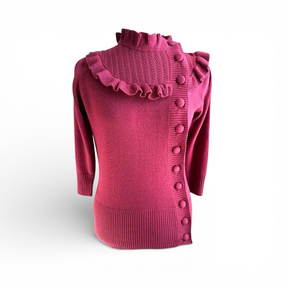 Vintage Y2K dELiA*s Ruffled Turtleneck Sweater